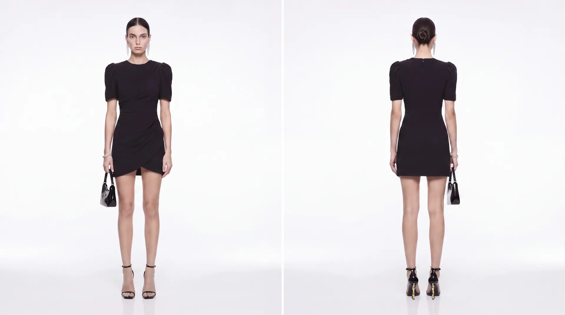 YSL — TWO-UP FULL LOOK, FRONT AND BACK WITH OPYUM SANDALS