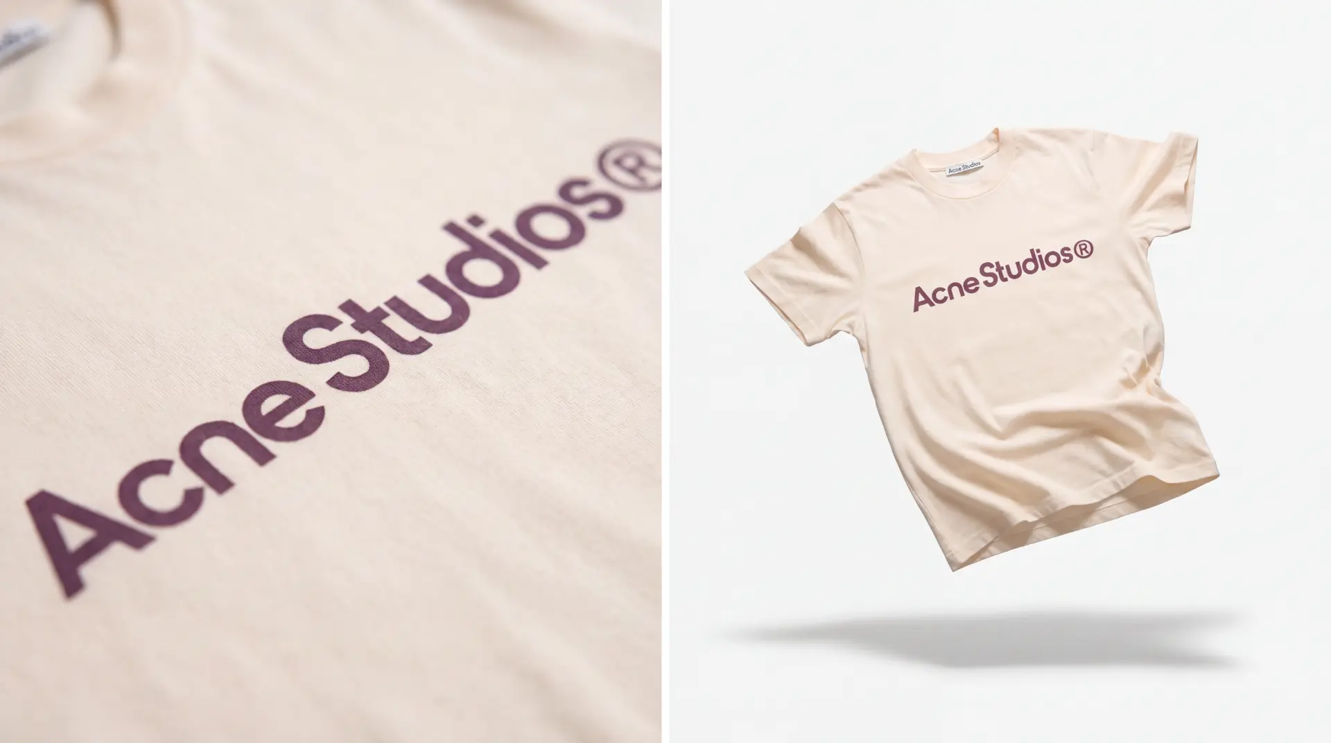 ACNE STUDIOS — LOGO TEE DETAIL AND PRODUCT STILL