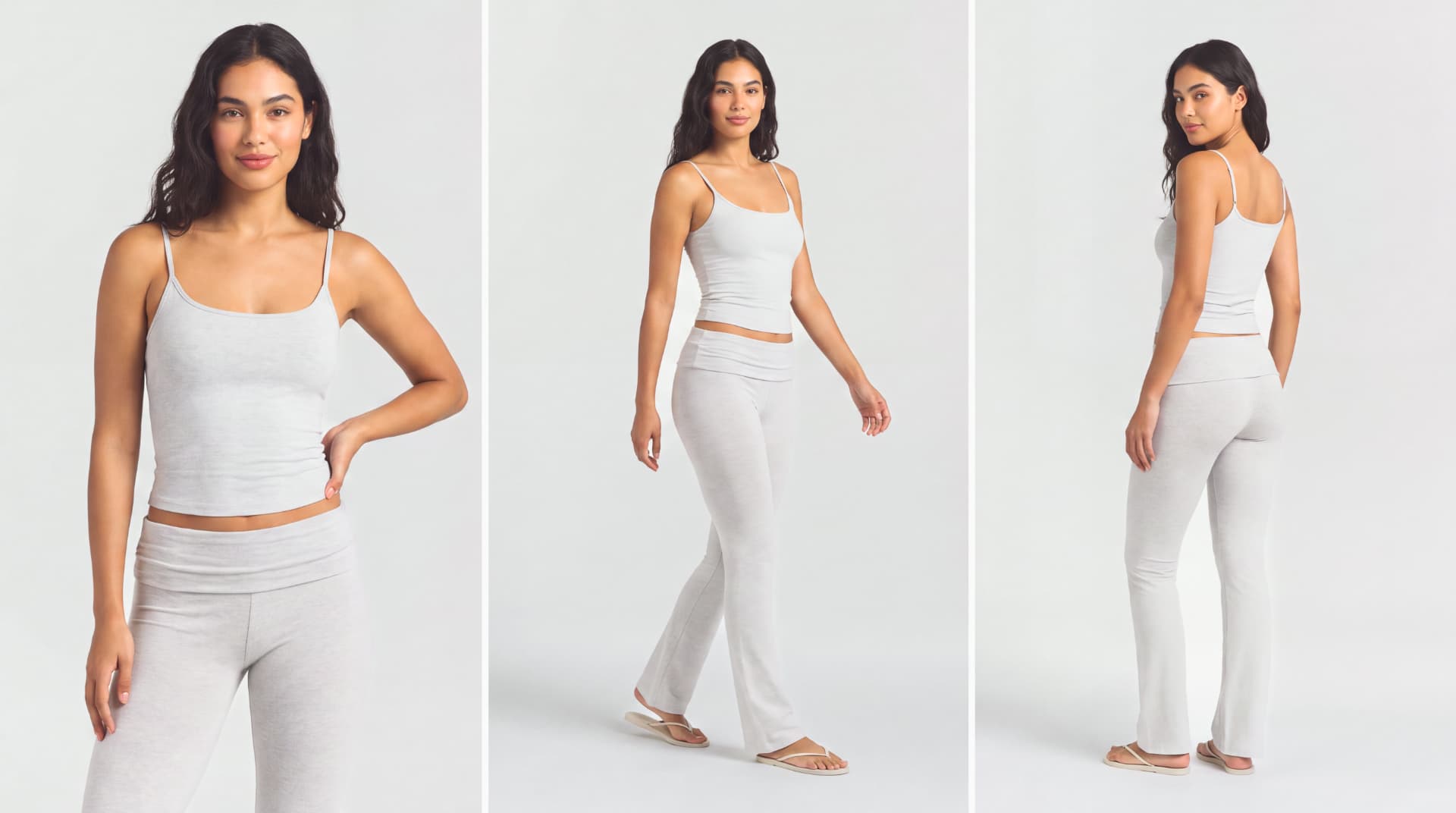 SKIMS — THREE-UP FULL LOOK, COTTON JERSEY SET
