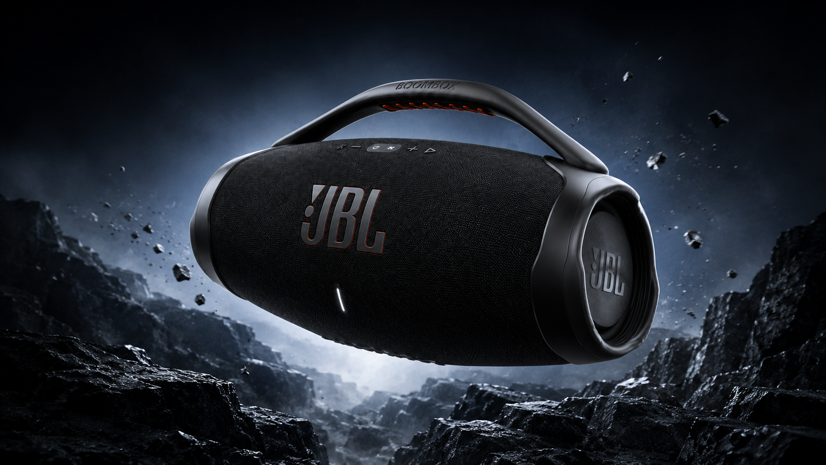JBL BOOMBOX 3 — FLOATING ABOVE A BLACK CANYON